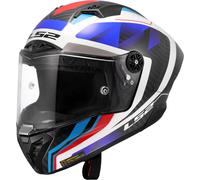 LS2 FF805 Thunder GP Raute Carbon Helmet, white/blue/red, size M (57/58)