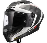 LS2 FF805 Thunder GP Raute Carbon Helmet, white/grey, size S (55/56)