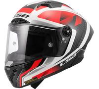 LS2 FF805 Thunder GP Raute Carbon Helmet, white/red, size M (57/58)