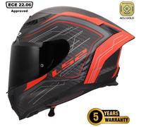LS2 FF807 DRAGON 6K CARBON FIBRE DUAL VISOR FULL FACE MOTORCYCLE CRASH HELMET