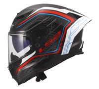 LS2 FF807 DRAGON 6K CARBON FIBRE DUAL VISOR FULL FACE MOTORCYCLE CRASH HELMET