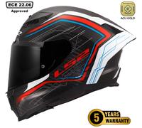 LS2 FF807 DRAGON 6K CARBON FIBRE DUAL VISOR FULL FACE MOTORCYCLE CRASH HELMET