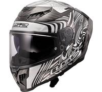 LS2 FF807 Dragon Enthum Carbon Helmet, white-carbon, size M for Men