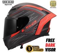 LS2 FF807 Dragon Subic, full face helmet S Matt Black/Red