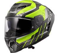 LS2 FF807 Dragon Trax Carbon Helmet, carbon-yellow, size 2XS for Men