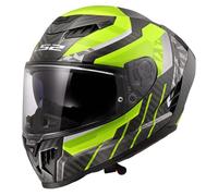LS2 FF807 DRAGON TRAX H-V YELLOW HELMET (Includes Additional Dark Visor)