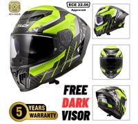 LS2 FF807 Dragon Trax Carbon Helmet, carbon-yellow, size S for Men