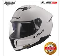LS2 FF808 DUAL VISOR ACU FULL FACE STREAM ECE22.06 MOTORCYCLE HELMET GLOSS WHITE
