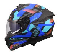LS2 FF808 MIKA BLACK STREAM II FULL FACE ECE2206 ACU DUAL VISOR MOTORBIKE HELMET
