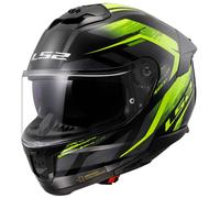 LS2 FF808 Stream 2 Motorcycle Helmet - Fury Black Hi-Vis Yellow