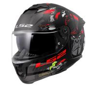 LS2 FF808 Stream II Full Face Helmet Angry Monkey Matt Black/RedXL Matt Black,Red
