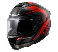LS2 FF808 Stream II Fury Black Red-06 Full Face Helmet Size XL