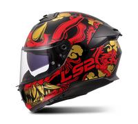 LS2 FF808 Stream II Full Face Helmet Black/RedXS Black,Red