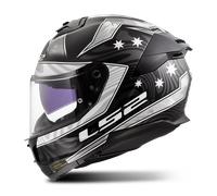LS2 FF808 Stream II Full Face Helmet Black/WhiteM Black,White
