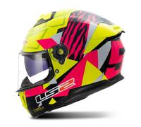 LS2 FF808 Stream II Tiger Helmet, pink-yellow, size 3XL for Men