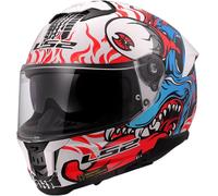 LS2 FF808 Stream II Full Face Motorcycle Helmet - Inferno White/Blue