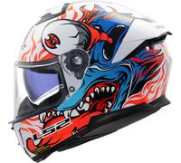 LS2 FF808 Stream II Inferno Helmet, white/red/blue, size XXL (63/64)