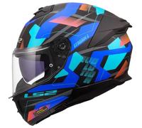 LS2 Helmets Full-Face Helmet FF808 Stream II Mika – Sun Visor – Black/Blue L