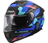 LS2 FF808 Stream II Mika Helmet, black-blue, size XS for Men