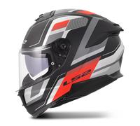 LS2 FF808 Stream II Vintage Full Face Helmet Black/Grey/RedXS Black,Grey,Red