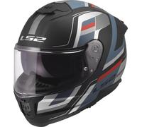 LS2 FF808 Stream II Vintage Matt Helmet, black-blue, size L for Men