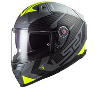 LS2 FF811 Vector 2 Motorcycle Motorbike Helmet - Splitter Matt Titanium Hi-Viz Y