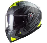 LS2 FF811 Vector 2 Motorcycle Motorbike Helmet - Splitter Matt Titanium Hi-Viz Y