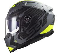 LS2 FF811 VECTOR ECE22.06 FIBREGLASS FULL FACE MOTORCYCLE HELMET SPLITTER YELLOW