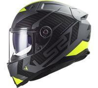 LS2 FF811 VECTOR ECE22.06 FIBREGLASS FULL FACE MOTORCYCLE HELMET SPLITTER YELLOW