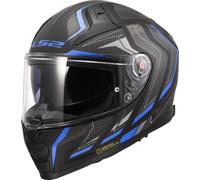 LS2 FF811 Vector II Alizer Helmet, black-blue, size S for Men