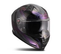 LS2 FF811 Vector II Carbon Savage Helmet, black/grey/purple, size S (55/56)