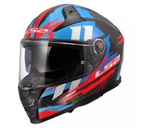 LS2 FF811 Vector II Carbon Tantic Helmet, white-red-blue, size 3XL for Men