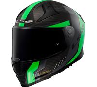 LS2 FF811 Vector II Carbon Grid, full face helmet L Matt Black/Neon-Green