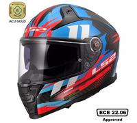 LS2 FF811 VECTOR II CARBON MOTORCYCLE FULL FACE DUAL VISOR CRASH HELMET TITANIC