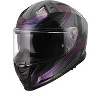 LS2 FF811 Vector II Carbon Savage Helmet, black/grey/purple, size XXL (63/64)