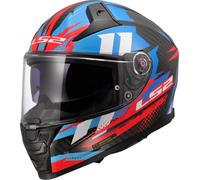 LS2 FF811 VECTOR 2 CARBON TANTIC RED BLUE FREE Dark Visor, Clear Pinlock and Bag
