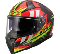 LS2 FF811 VECTOR 2 CARBON TANTIC RED H-V YELLOW (Includes Additional Dark Visor)