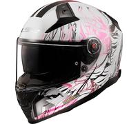 LS2 FF811 Vector II Darflo Helmet, white-pink, size 2XS for Men