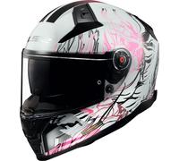 LS2 FF811 Vector II Darkflo, full face helmet XL White/Pink