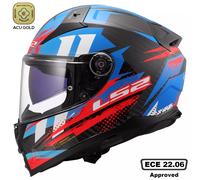 LS2 FF811 VECTOR II ECE22.06 DUAL VISOR FIBREGLASS FULL FACE MOTORCYCLE HELMET