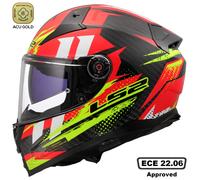 LS2 FF811 VECTOR II ECE22.06 DUAL VISOR FIBREGLASS FULL FACE MOTORCYCLE HELMET