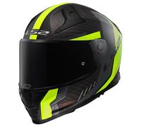 LS2 FF811 VECTOR II CARBON GRID MATT BLACK YELLOW FULL FACE BIKE CRASH HELMET