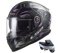 LS2 Full Face Motorcycle Helmet. Vector II Road Touring Motorbike Lid. FF811. ECE22.06 - Tropical - Black White - L