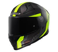 LS2 FF811 Vector II Carbon Grid, full face helmet L Matt Black/Neon-Yellow