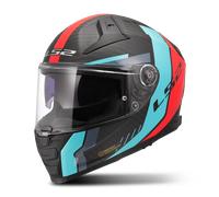 LS2 FF811 Vector II Carbon Grid Helmet, red-green-blue, size S for Men