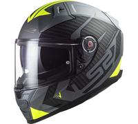 LS2 Full Face Motorcycle Helmet. Vector II Road Touring Motorbike Lid. FF811. ECE22.06 - Splitter - Matt Titanium Yellow - XL