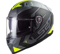 LS2 FF811 VECTOR II SPLITTER Integralhelm matt titan-fluo gelb L