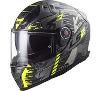 LS2 FF811 Vector II Techbot Helmet, black-yellow, size S for Men