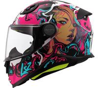 LS2 FF812 Kid Ciberg Kids Helmet, pink-green-blue, size S