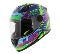 LS2 FF812 Kids junior Svent gloss blue green - Children motorcycle racing helmet